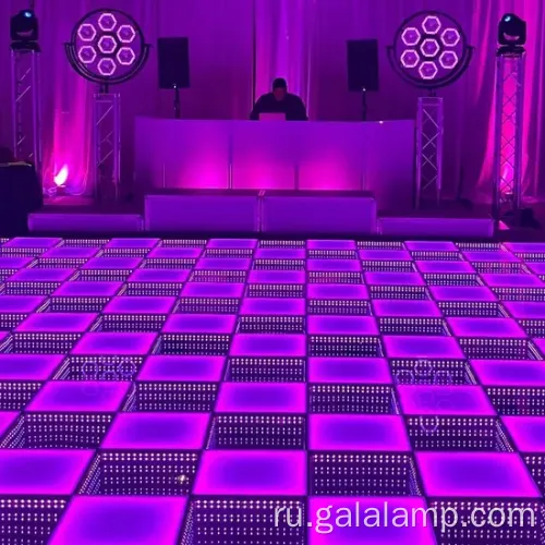 RGB Infinity Mirror Dance пол с эффектом стекла